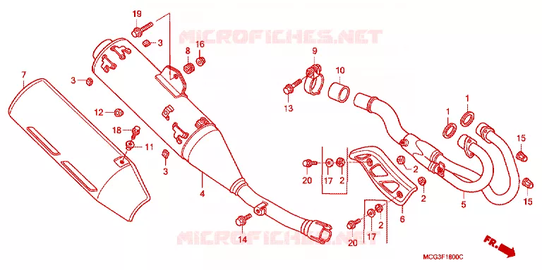 UITLAATDEMPER Honda MOTO 400 NX 2001  NX4001