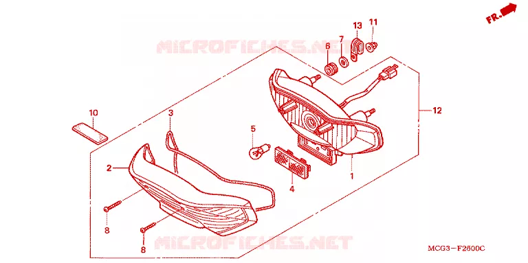 ACHTERLICHT Honda MOTO 400 NX 2003  NX4003