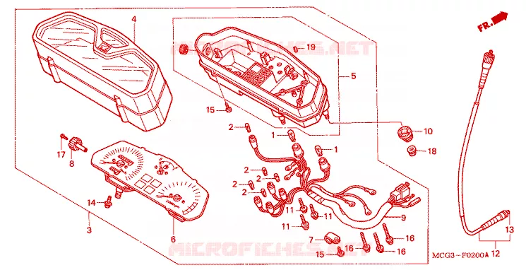 COMBINATIEMETER Honda MOTO 400 NX 2003  NX4003