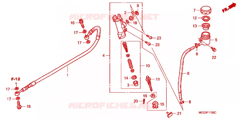 REMPOMP ACHTER Honda MOTO 400 NX 2003  NX4003