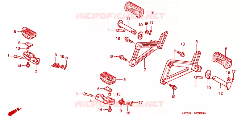 STEUN Honda MOTO 400 NX 2003  NX4003