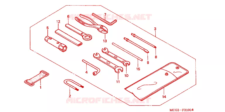 GEREEDSCHAP Honda MOTO 400 NX 2004  NX4004