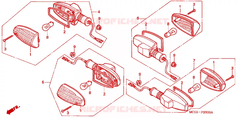 KNIPPERLICHT Honda MOTO 400 NX 2004  NX4004