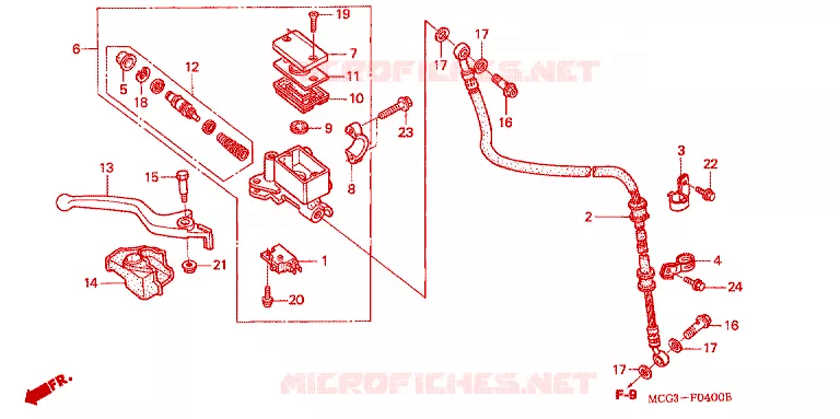 REMPOMP VOOR Honda MOTO 400 NX 2004  NX4004