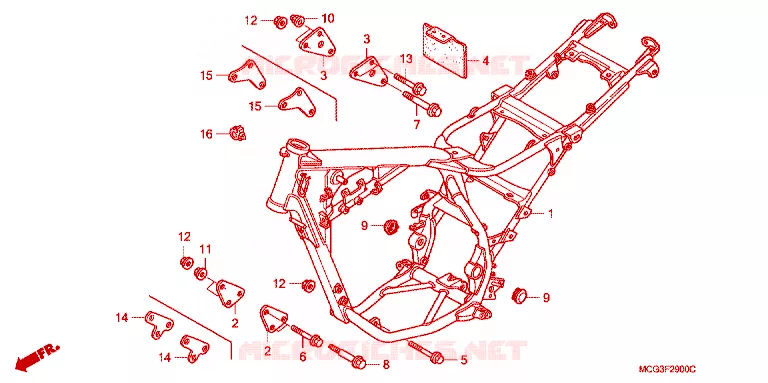 FRAME CHASSIS Honda MOTO 400 NX 2007  NX4007