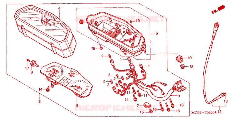 COMBINATIEMETER Honda MOTO 400 NX 1999  NX400Y