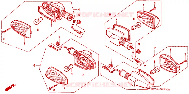 KNIPPERLICHT Honda MOTO 400 NX 1999  NX400Y
