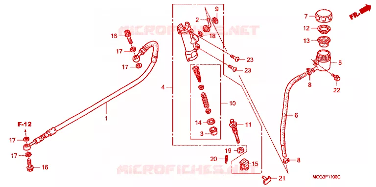 REMPOMP ACHTER Honda MOTO 400 NX 2000  NX400Y