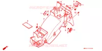 ACHTERSPATBORD  voor Honda RC45 RVF 750 1994