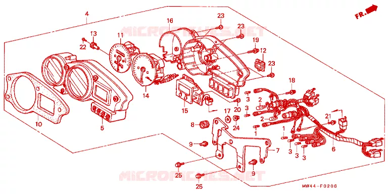 COMBINATIEMETER Honda MOTO 750 RC45 1994  RVF750RR