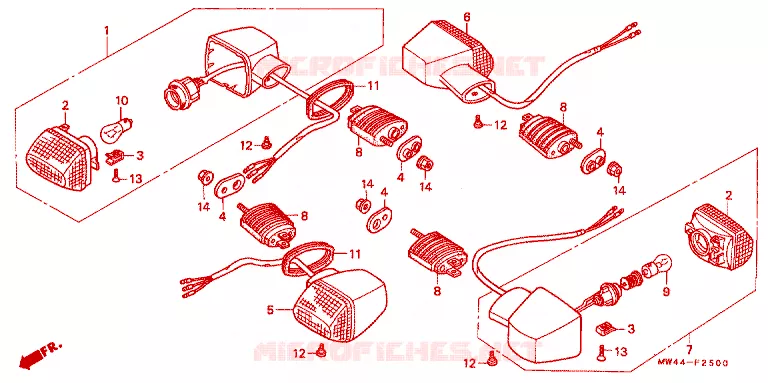 KNIPPERLICHT Honda MOTO 750 RC45 1994  RVF750RR