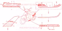 EMBLEEM/STREEP voor Honda 50 DIO SPECIAL EDITION 1989