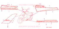 EMBLEEM/STREEP voor Honda 50 DIO SPECIAL EDITION 1989