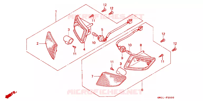VOOR KNIPPERLICHT Honda SCOOTER 50 DIO 1989  SK50MK