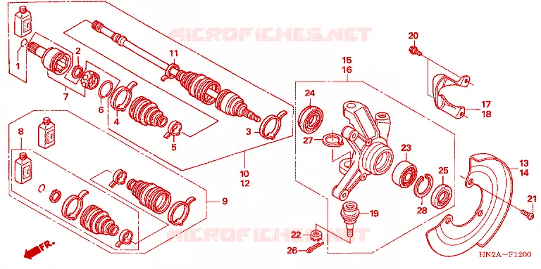 PROPELLERAS Honda ATV 500 FOURTRAX 2008  TRX500FA8