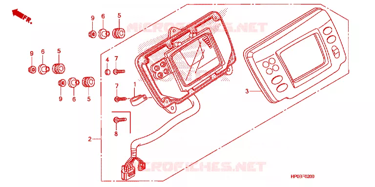 COMBINATIEMETER Honda ATV 500 FOURTRAX 2011  TRX500FMB