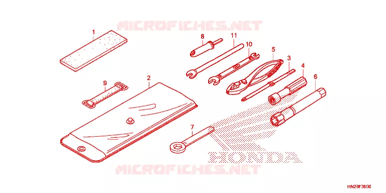 GEREEDSCHAP Honda ATV 500 FOURTRAX 2012  TRX500FPAC