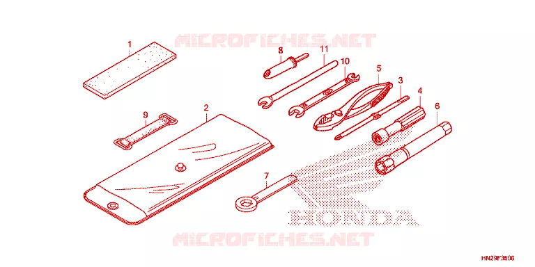 GEREEDSCHAP Honda ATV 500 FOURTRAX 2013  TRX500FPAD