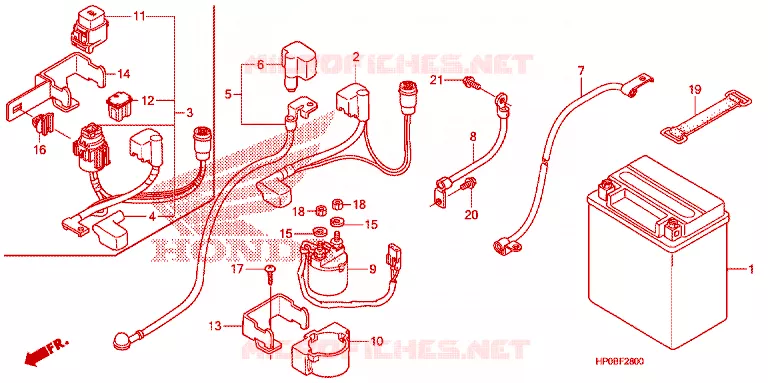 ACCU Honda ATV 500 FOURTRAX 2011  TRX500FPEB