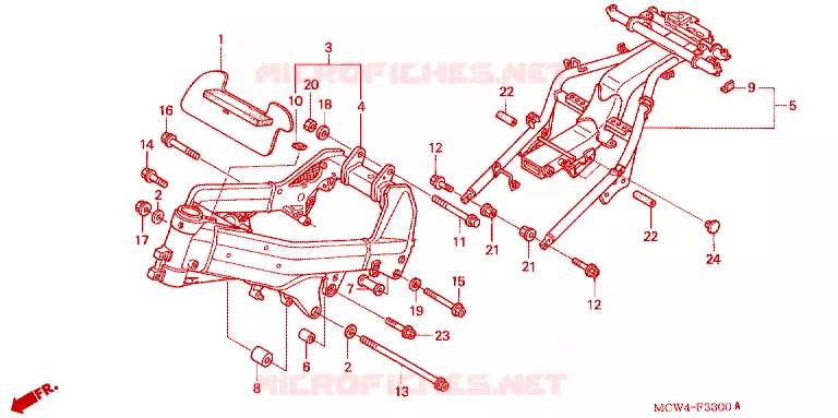 FRAME CHASSIS Honda MOTO 800 VFR 2004  VFR8004