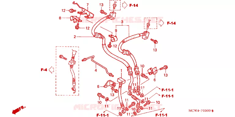 VOOR REM SLANG Honda MOTO 800 VFR 2004  VFR8004