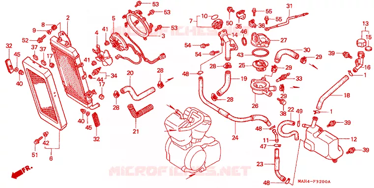 RADIATOR Honda MOTO 1100 SHADOW 1995  VT1100C2S