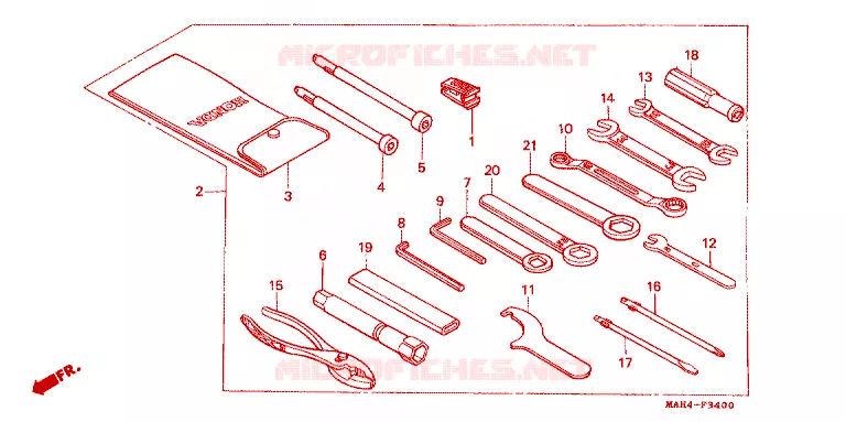 GEREEDSCHAP Honda MOTO 1100 SHADOW 1995  VT1100C2S