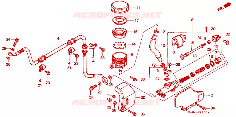 REMPOMP ACHTER Honda MOTO 1100 SHADOW 1995  VT1100C2S