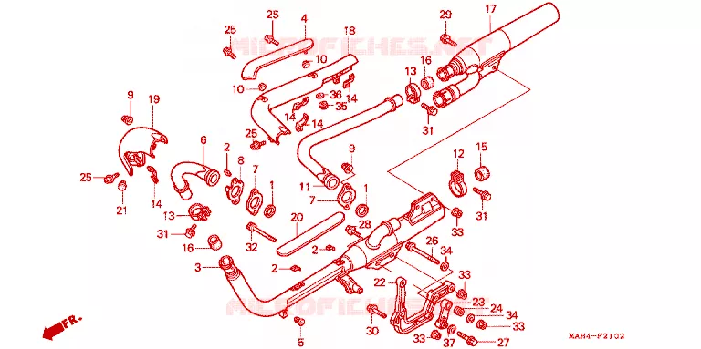 UITLAATDEMPER Honda MOTO 1100 SHADOW 1995  VT1100C2S