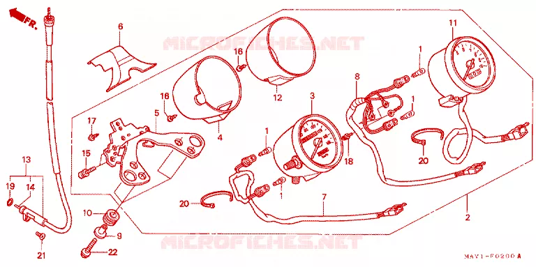 COMBINATIEMETER Honda MOTO 400 ROADSTAR 1996  VRX400T