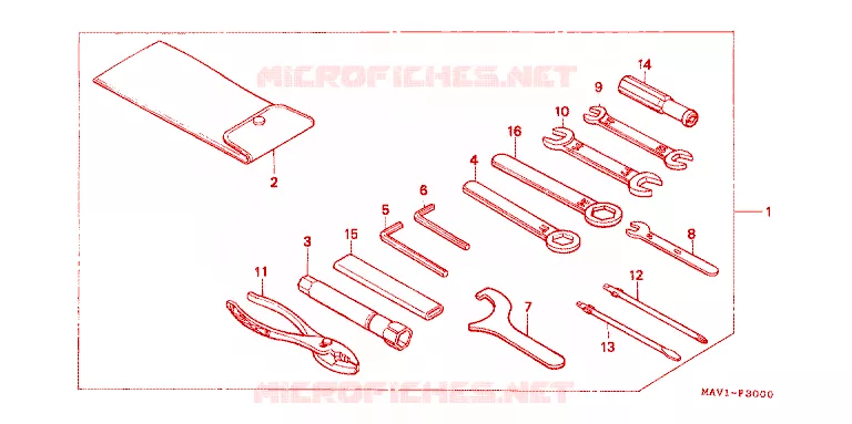 GEREEDSCHAP Honda MOTO 400 ROADSTAR 1996  VRX400T