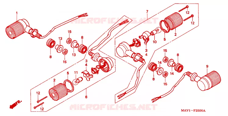 KNIPPERLICHT Honda MOTO 400 ROADSTAR 1996  VRX400T