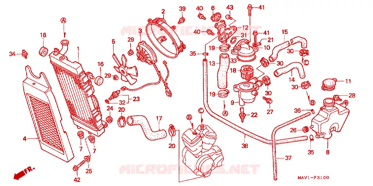 RADIATOR Honda MOTO 400 ROADSTAR 1996  VRX400T
