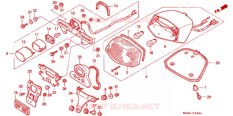 ACHTERLICHT Honda MOTO 1100 SHADOW 1996  VT1100C2T