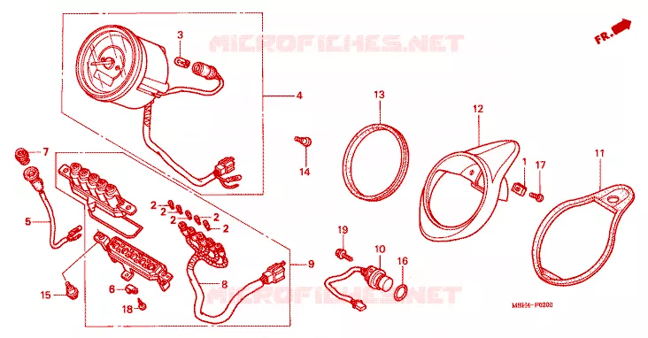 COMBINATIEMETER Honda MOTO 1100 SHADOW 1998  VT1100C3W
