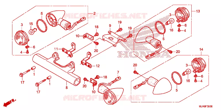 KNIPPERLICHT Honda MOTO 750 SHADOW 2014  VT750C2BE