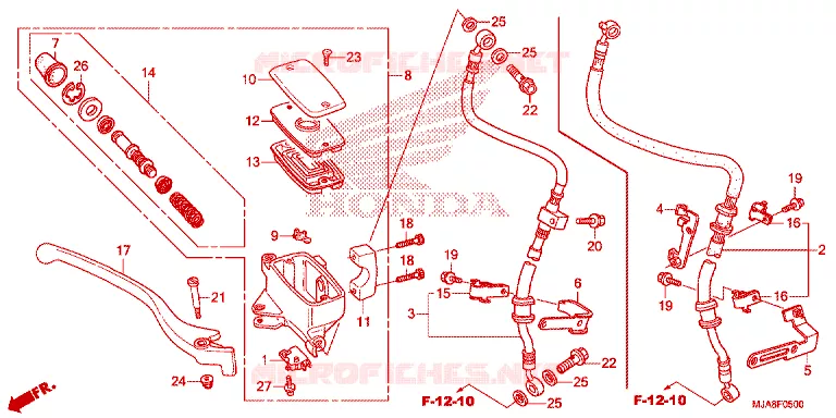 REMPOMP VOOR Honda MOTO 750 SHADOW 2014  VT750C2BE