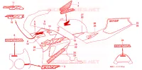 EMBLEEM/STREEP voor Honda RC45 RVF 750 With speed warning light 1994