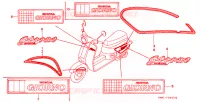 EMBLEEM/STREEP voor Honda GIORNO 50 1995