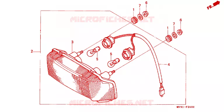 ACHTERLICHT Honda MOTO 600 CBR 1995  CBR600FS_II