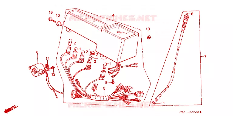 COMBINATIEMETER Honda MOTO 80 CRM 1992  CRM80N