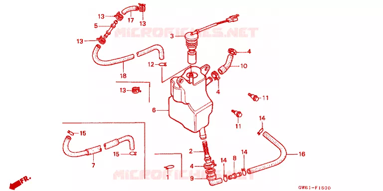 OLIE TANK Honda MOTO 80 CRM 1992  CRM80P
