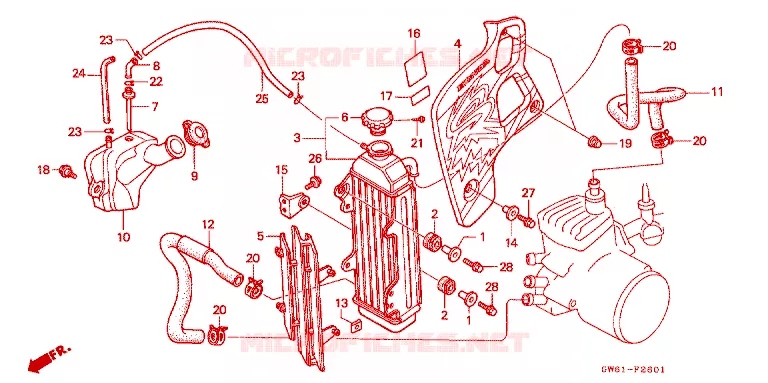RADIATOR Honda MOTO 80 CRM 1992  CRM80P
