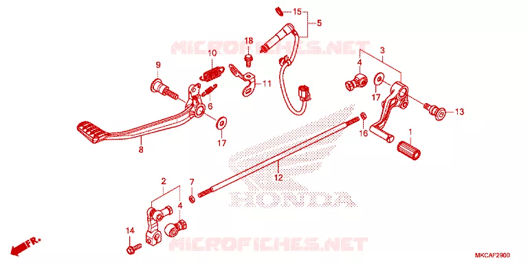 PEDAAL Honda MOTO 1800 GOLD-WING 2019  GL1800K