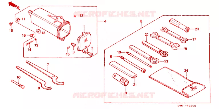 GEREEDSCHAP Honda MOTO 50 CRM 1993  CRM50P