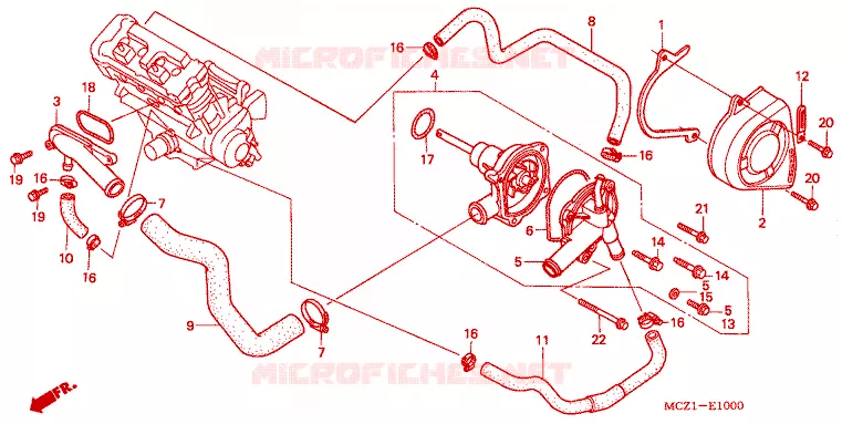 WATERPOMP Honda MOTO 900 HORNET 2002  CB900F1