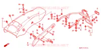 ACHTERSPATBORD  voor Honda STEED 400 VSE Without speed warning light, Wide handle 1996