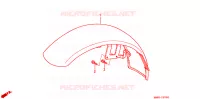 VOORSPATBORD voor Honda STEED 400 VSE Without speed warning light, Wide handle 1996