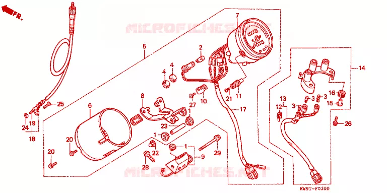 COMBINATIEMETER Honda MOTO 400 STEED 1996  NV400CMT