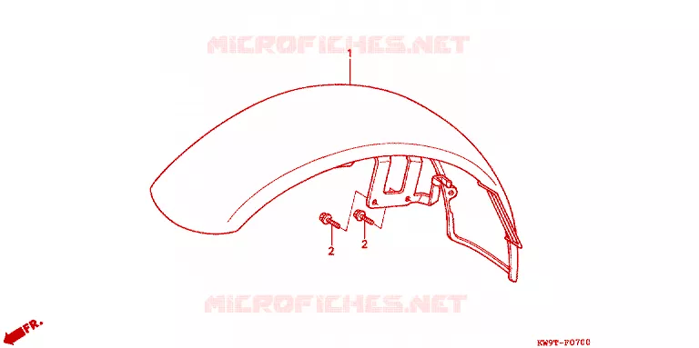 VOORSPATBORD Honda MOTO 400 STEED 1996  NV400CMT